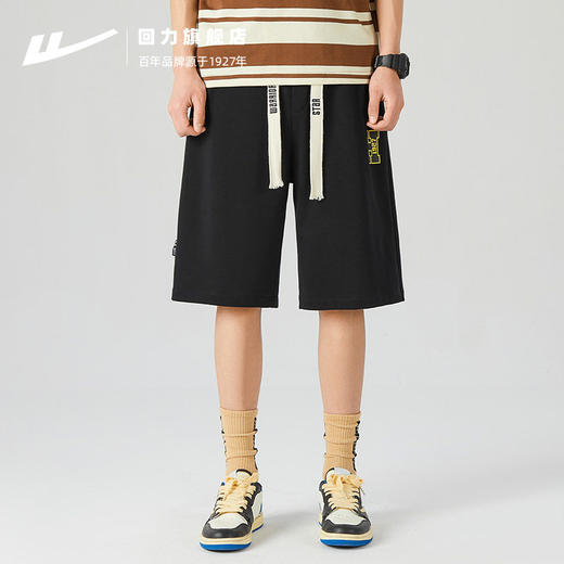 回力短裤男夏季薄款透气2025新款潮牌五分裤男士宽松休闲运动短裤 商品图3