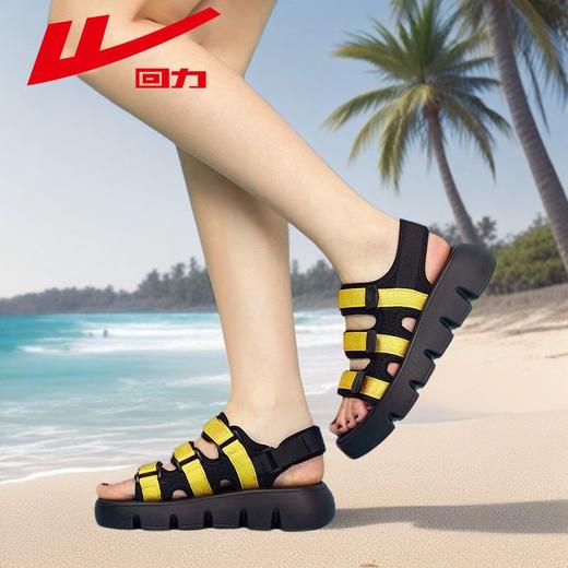 回力凉鞋女2025夏季ins潮厚底显高魔术贴休闲运动沙滩凉鞋子女款 商品图3