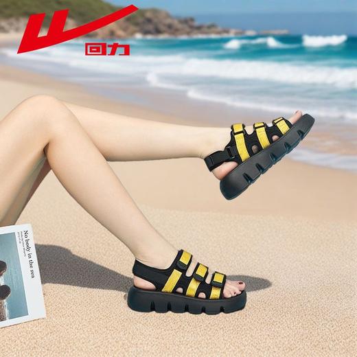 回力凉鞋女2025夏季ins潮厚底显高魔术贴休闲运动沙滩凉鞋子女款 商品图2