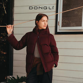 东黎 • 女士冬季短款连帽羽绒服 5428