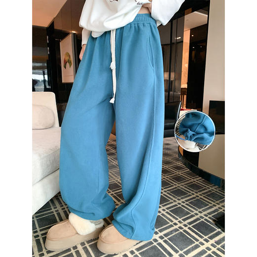 <曾小咸推荐>韩系保暖抽绳束脚休闲裤 商品图0