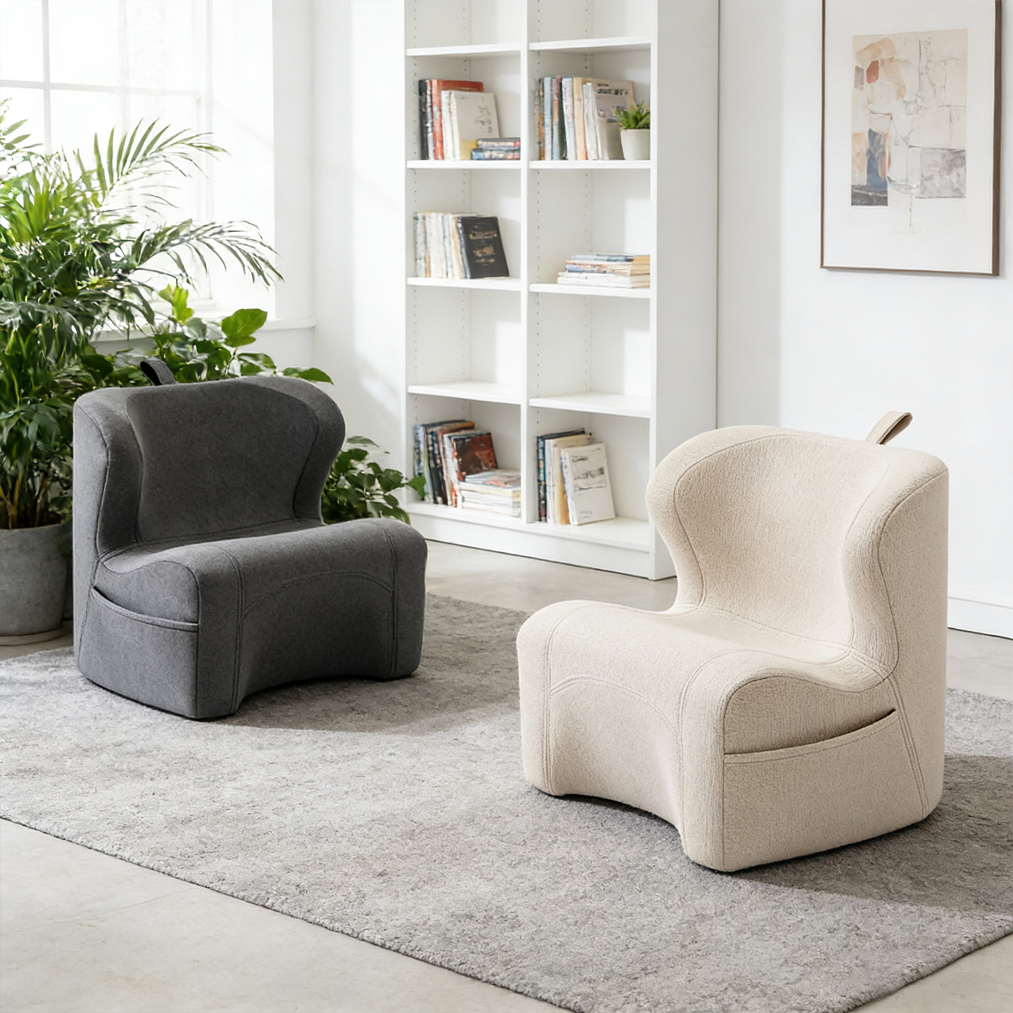 INZZI简约现代单人护腰人体工学小沙发