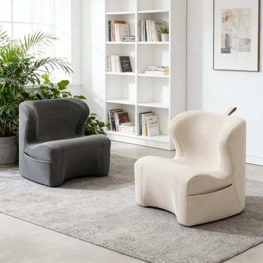 INZZI简约现代单人护腰人体工学小沙发 商品图0