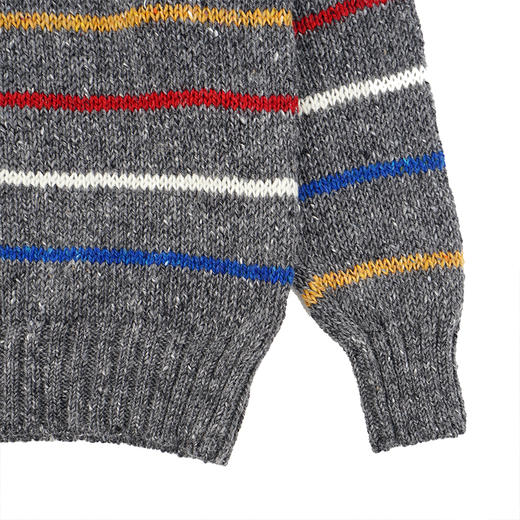 Howlin SIX BLADE KNIT 男女中性款条纹绵羊毛圆领毛衣 商品图2