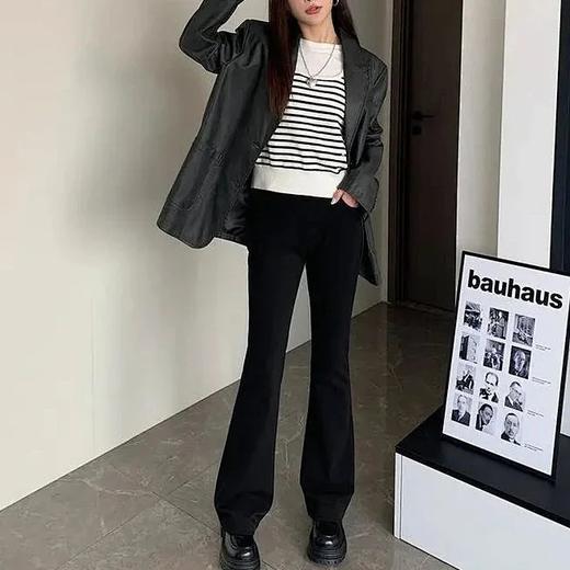 Beau Muse 微喇小黑裤❗️腿型作弊神器，穿出超模比例感 可通勤可炸街的万能公式🔥美的毫无压力 商品图1