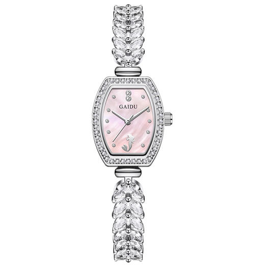 【原创设计❗️美人鱼手链】富有光泽感，梦幻且浪漫，满圈钻饰，小巧灵动出彩迷人，细腻美感，时尚小巧酒桶型防水轻奢石英腕表QQ情人节礼物男女朋友 商品图6