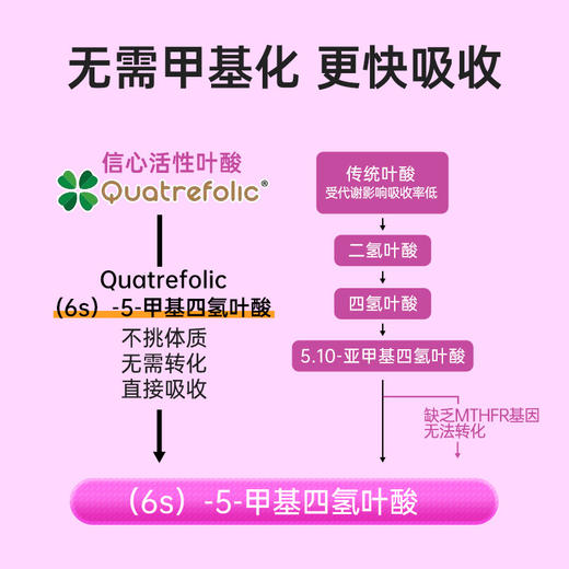 信心康乐400mcg活性叶酸孕妇叶酸孕前孕早期营养30粒/瓶 商品图1