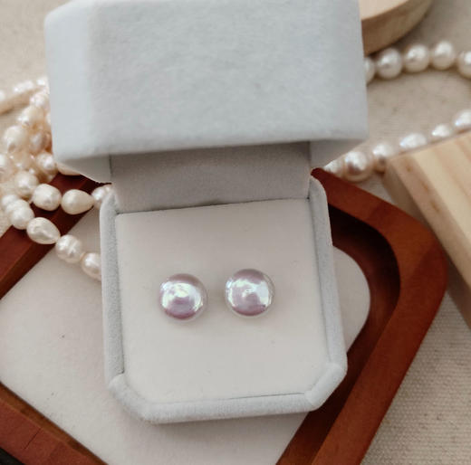 【圆形巴洛克珍珠耳钉】麦麦诸暨珍珠溯源行，货尖中优中择优的品质，亲自把控挑选，大家放心跟麦麦入！ 商品图3