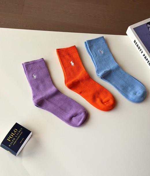 原单！RL经典女式中筒袜一包3双装 商品图6