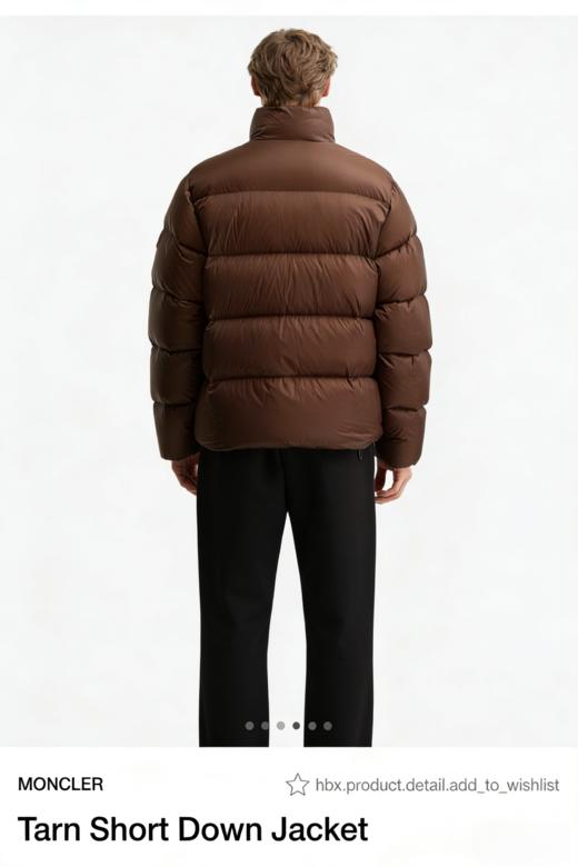 M0nc1er萌口 T@rn系列 男士立领鹅绒羽绒服 YR193 商品图3