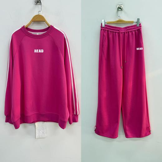 NC圆领织带卫衣配长裤套装50805（红）秋季253020530321 商品图0