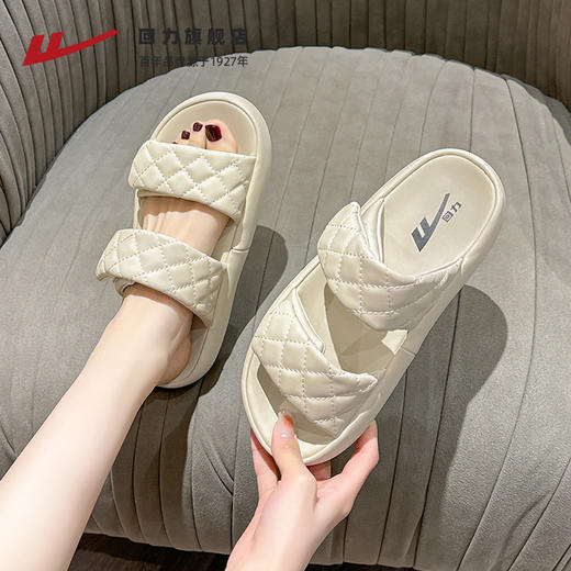 回力厚底拖鞋女2025新款夏季外穿踩屎感透气女鞋子百搭休闲凉拖鞋 商品图1