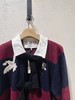 女款条纹蕾丝刺绣针织开衫毛衣ho 商品缩略图2
