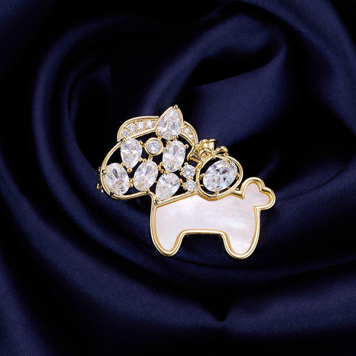 马年生肖胸针百搭镶石贝壳别针精致马上有钱LY 商品图0