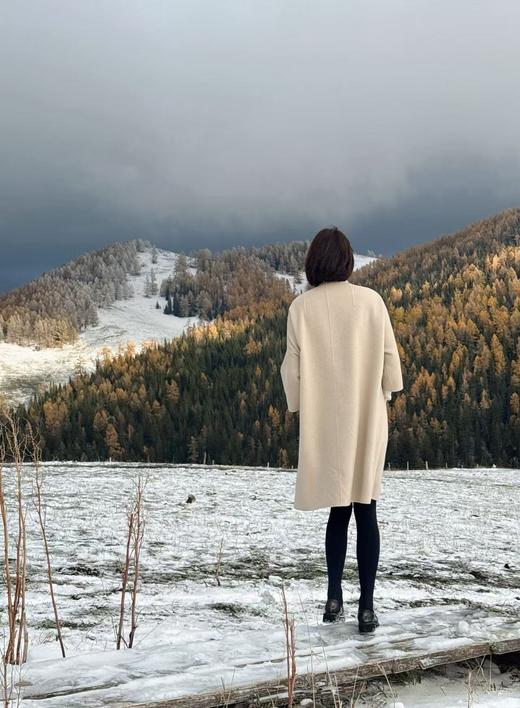 （D家经典）火桐hooton 铂金系列 100山羊绒圆领大衣外套V092 商品图0