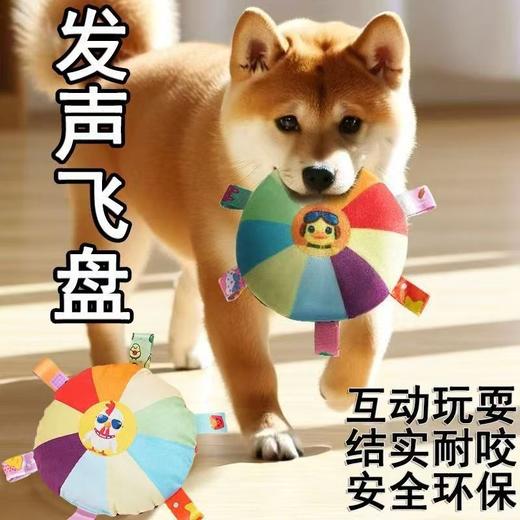 【结实耐咬口感绵软❗️互动玩耍安全环保】狗狗玩具发声玩具磨牙毛绒飞盘解闷自嗨小狗耐咬消耗精力宠物用品。jb 商品图1
