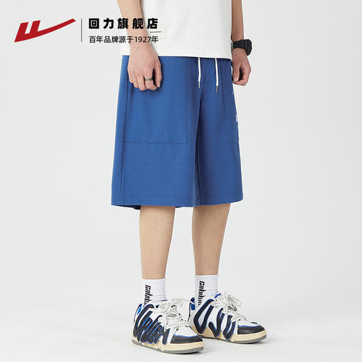 回力休闲短裤男夏季薄款新款美式五分裤潮牌夏天运动宽松中裤子男 商品图3
