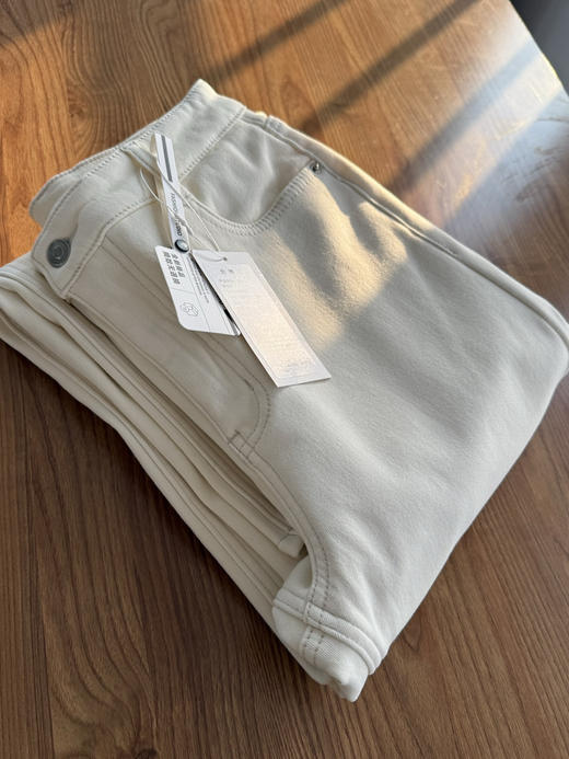 【周末秒杀 直接调价 下单即可】小禾 米白色 加绒加厚 直筒 阔腿裤 白牛 牛仔裤 商品图12