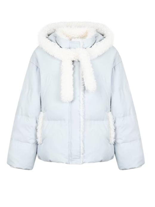 早乙女惠子saotome/STMWT141092/毛毛连帽羽绒服 商品图3