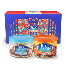 蓝钻石扁桃仁繁花似锦礼盒340克/050660 过节送礼 精致礼盒