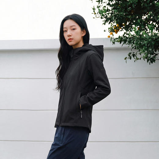 商场同款|森马外套女春摇粒绒防泼水软壳衣2026新款简约显瘦夹克 商品图2