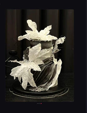 暗黑风糯米纸艺术蛋糕