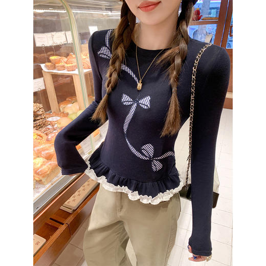 【129元任选2件】现货！韩系芭蕾风T恤上衣女长袖 商品图1