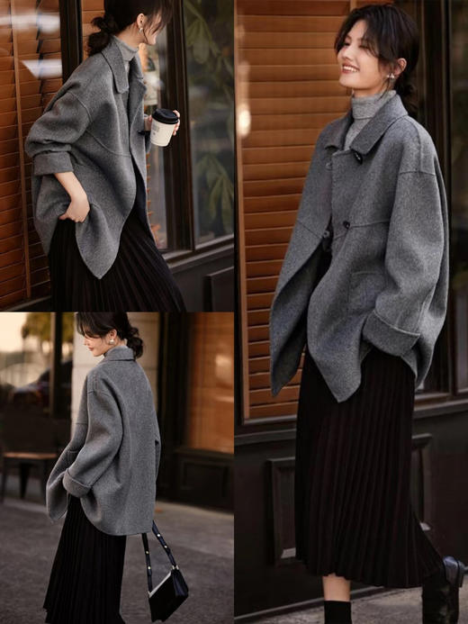 【高品质私服】【IC羊毛弹力斜纹法兰绒百褶半身裙】进口原料，手感柔软，舒适温暖G1603-CC【无标出货 介意慎拍】 商品图5