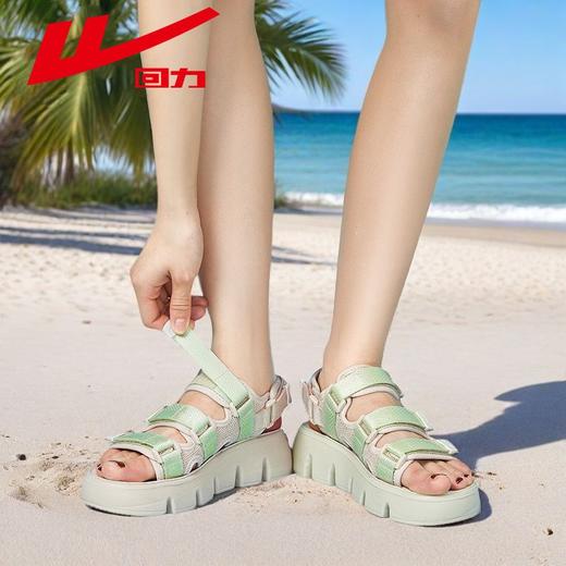回力凉鞋女2025夏季ins潮厚底显高魔术贴休闲运动沙滩凉鞋子女款 商品图8
