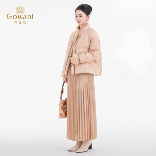 【直播同款预售15个工作日发货】Gowani/乔万尼女款2025年冬季新款国风短款白鸭绒羽绒服EZ4T193 商品图3