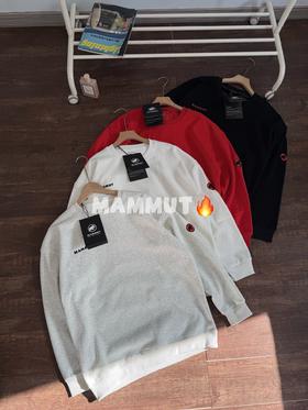 猛犸象红标秋冬经典圆领加绒加厚套头卫衣