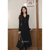 鹿向南「璀璨星河」法式V领连衣裙女2025新款秋冬气质显瘦小黑裙 商品缩略图0