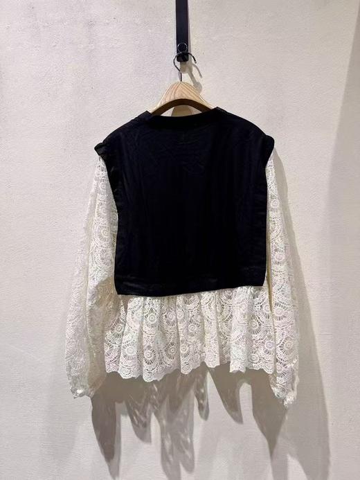 女款拼接蕾丝上衣he 商品图1