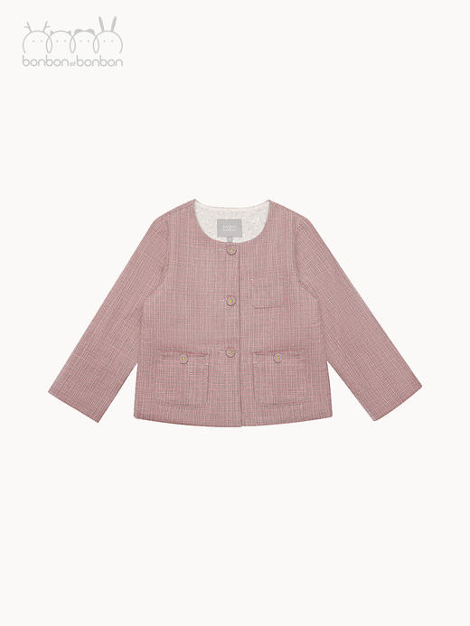 复古编织感棉麻外套短裤套装 商品图3