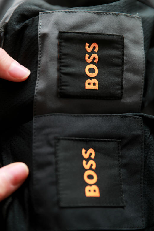 小方标飞行员夹克，可折叠兜儿。拉链闭合纯色高尔夫外套C121960 商品图12