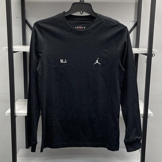 Jordan 男士春秋纯棉后背字母印花透气休闲圆领长袖T恤 商品图1
