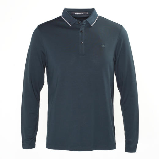 Marco Azzali 墨绿POLO领长T TC57238A7 商品图0