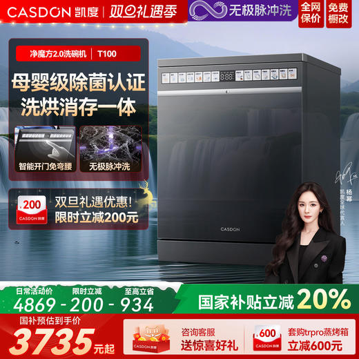 【旗舰爆款】凯度净魔方T100嵌入式家用洗碗机16+2套 商品图0