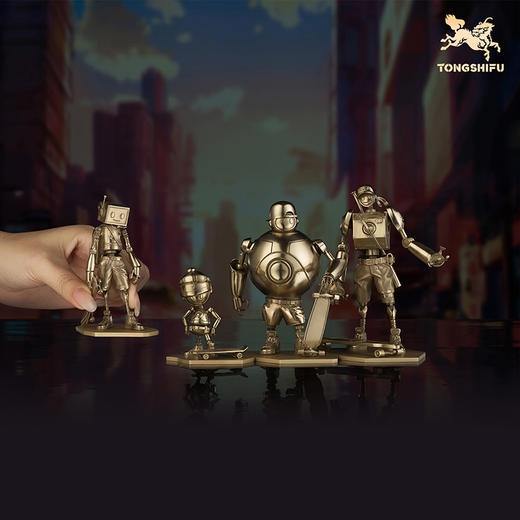 铜师傅《滑板男孩（小号）》设计师联名创意潮玩铜摆件 男生礼物 商品图13