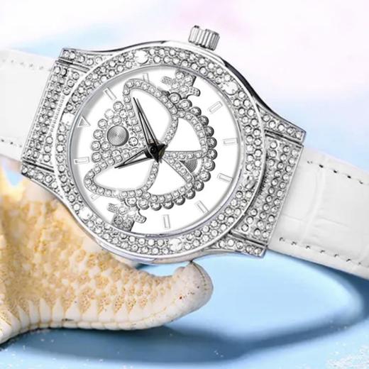 【自带光芒❗️梦幻蝴蝶手表】满圈镶钻表圈，轻奢闪耀，多角度圆滑切割表壳，耐磨不易刮花，女士时来运转非机械表情人节礼物QQ 商品图2