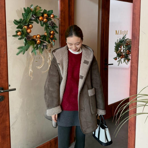 2512315    戴帽款 双面可穿 颗粒羊毛 商品图5