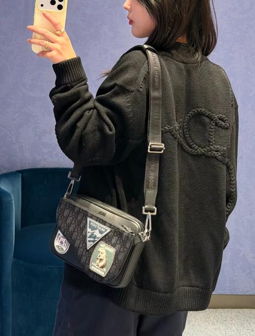 中性款立体logo针织拉链开衫毛衣he010 商品图3