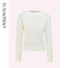 余潇潇【初雪老花】轻奢格调羊绒羊毛莱赛尔纤维圆领收口羊毛衫 商品缩略图0
