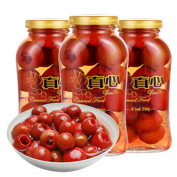 真心山楂罐头248g*3罐 水果罐头糖水饮料水果捞休闲礼盒黑五 /休闲食品 /罐头食品 /水果罐头 商品图0