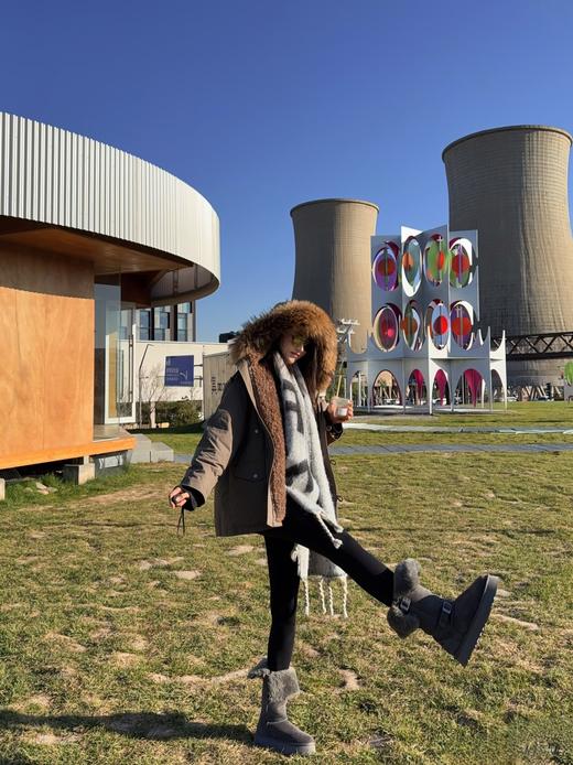 皮毛一体纯皮羊毛高筒雪地靴 商品图14