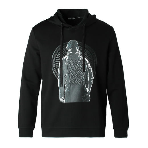 Marco Azzali 黑色带帽卫衣 T5352200 商品图0