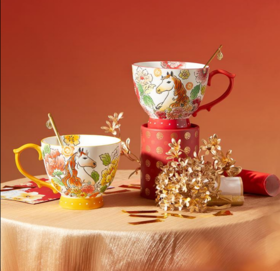 JOYYE生肖陶瓷釉下彩手绘马克杯400ml