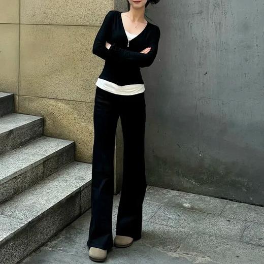 Beau Muse 微喇小黑裤❗️腿型作弊神器，穿出超模比例感 可通勤可炸街的万能公式🔥美的毫无压力 商品图2