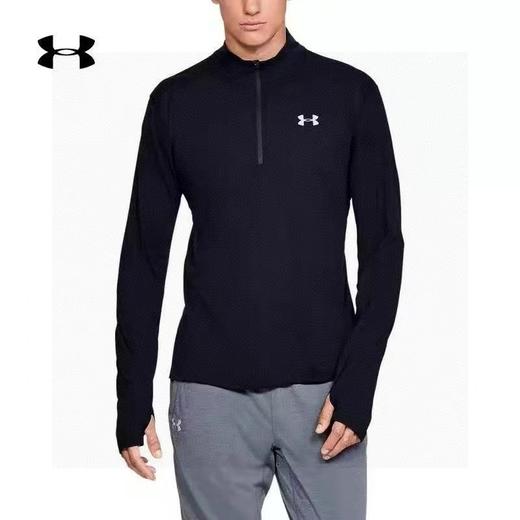 秋冬季立领半拉链运动男士健身长袖T恤衫! 商品图1