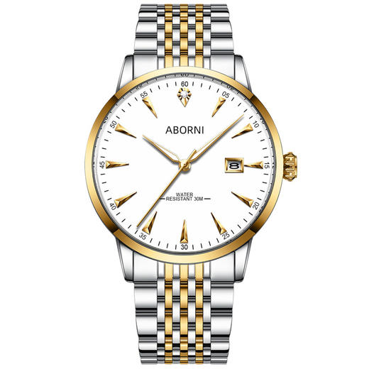 【简约格调❗️亚铂尼男士手表】简约时尚大三针，搭配条钉刻度，强效夜光效果，立体质感，有型有范，石英表防水商务实心钢带手表男QQ情人节礼物男女朋友 商品图11